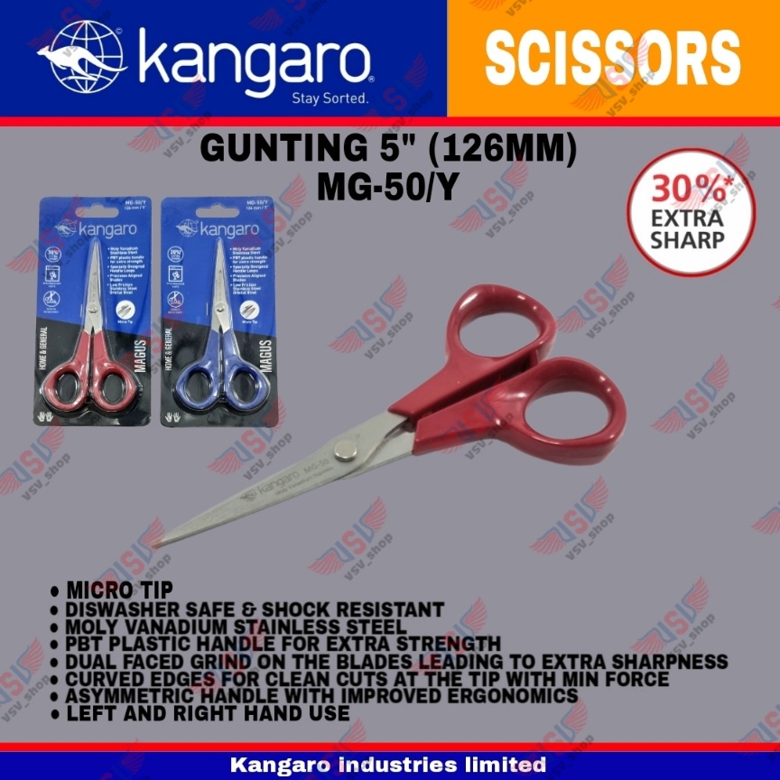 Gunting kain / Gunting kertas / Gunting Stainless Steel 126mm Scissors