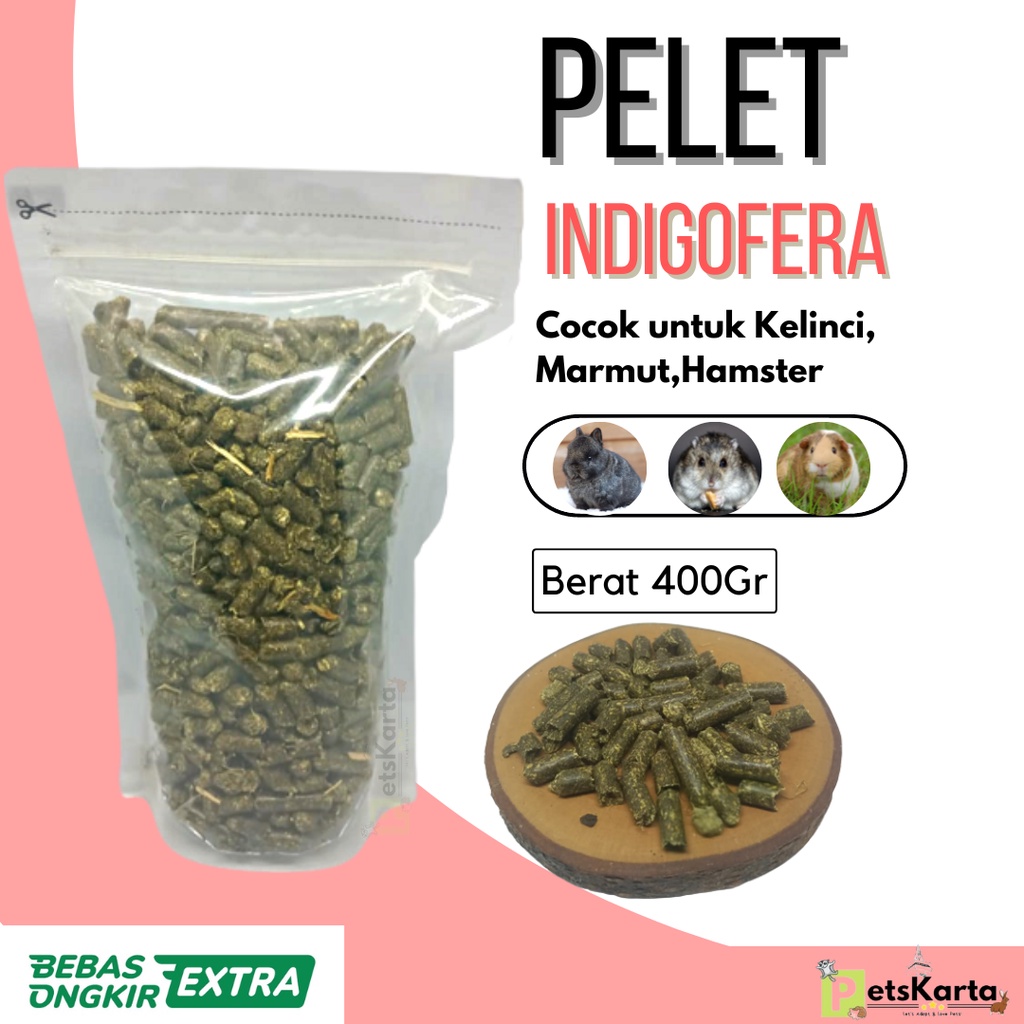 Pelet Kelinci Indigofera Kemasan 400gr