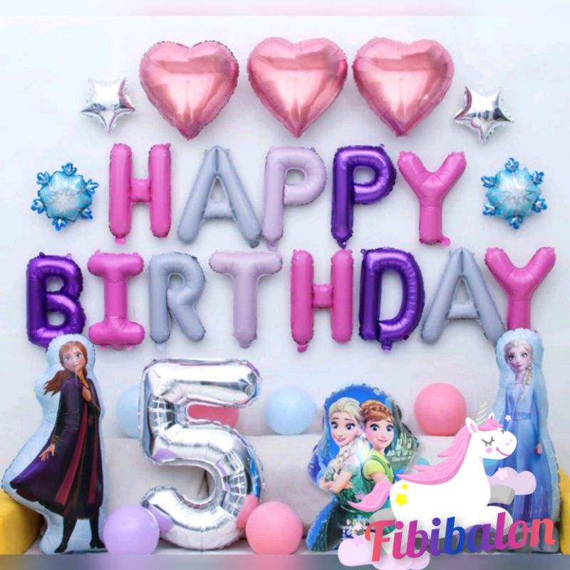 Paket dekorasi frozen /dekorasi ulang tahun anak anak