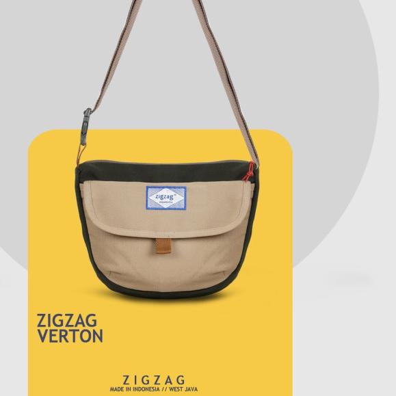 Tas Selempang Pria Zigzag Verton - Tas Slingbag - Slempang Casual Pria - Navy