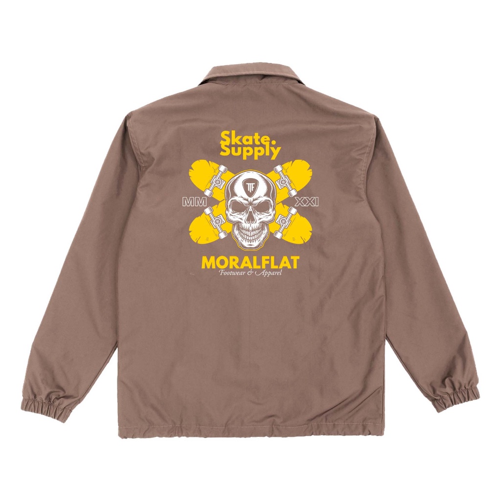 Moral Flat Official-Windbreaker Jacket-Skate Supply-Brown
