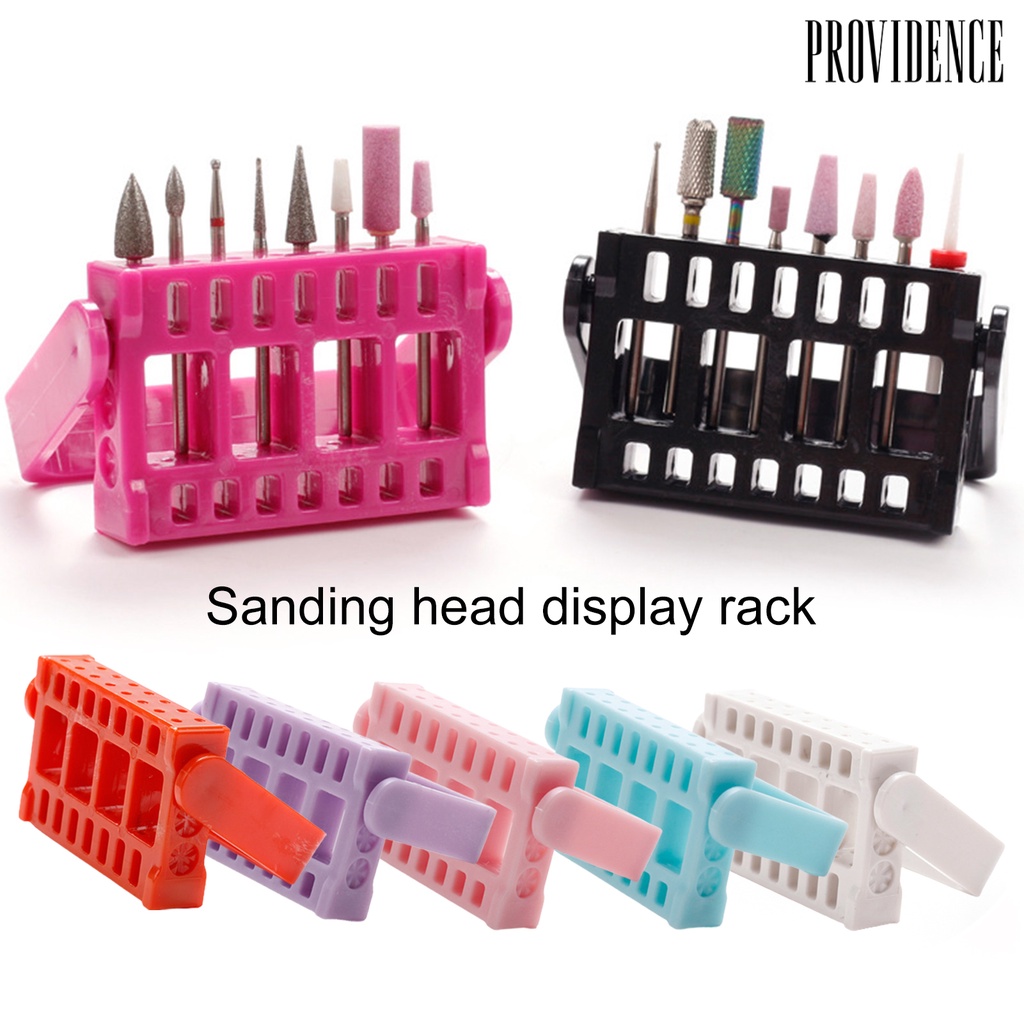 Providence Stand Holder Mata Bor / Kikir Kuku 16 Slot Tinggi Adjustable Anti Debu Untuk Salon