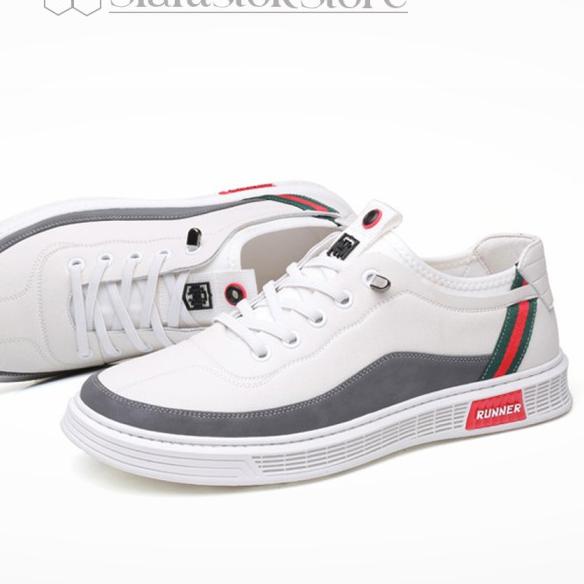 Sepatu Pria Sneaker Kets REVERSI F-925 Running Shoes Import - - Putih, 40