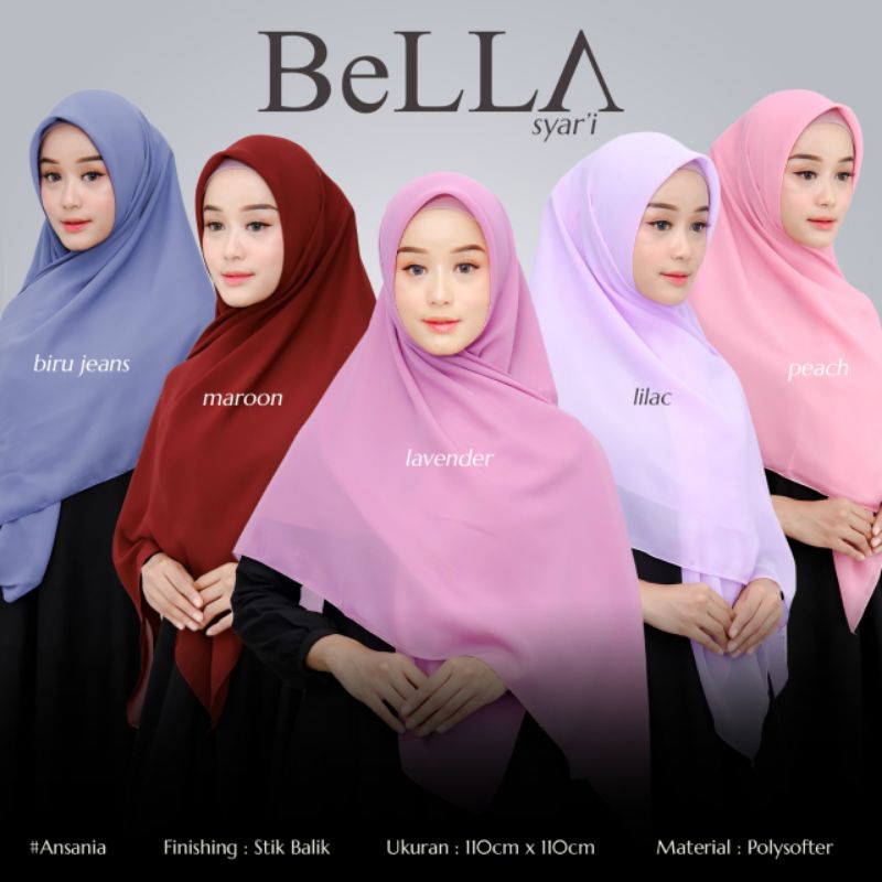 Bella Square Jumbo Syari 130x130 / bella syar'i / Jilbab segiempat