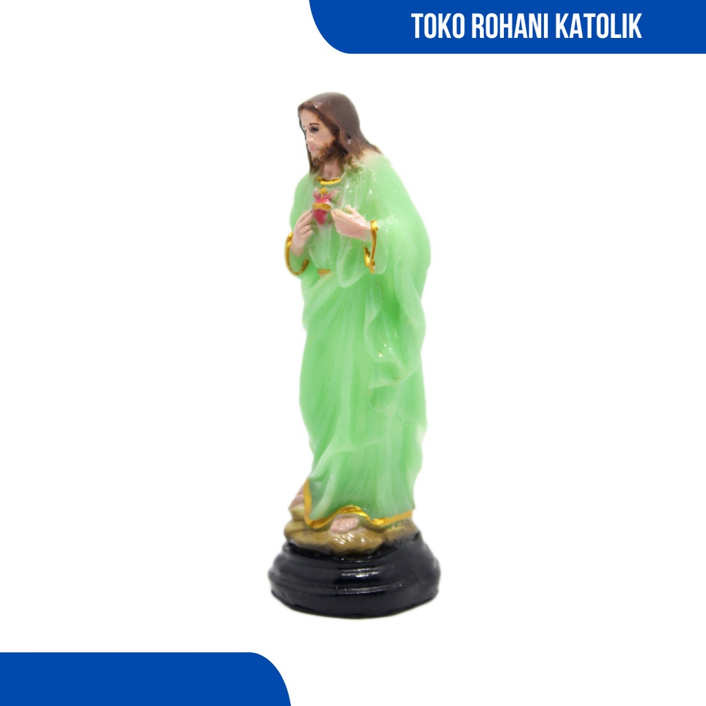 PATUNG YESUS FOSFOR 15 CM (BERCAHAYA DI GELAP) / PATUNG YESUS GLOW IN THE DARK / PATUNG KATOLIK