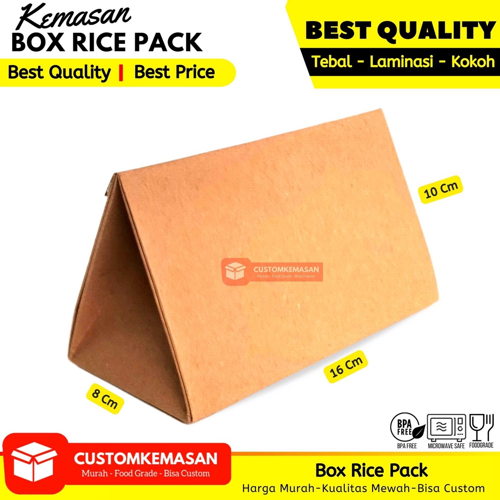 Rice Pack / Kemasan Nasi Pack / Pembungkus Mie Goreng / Pembungkus Nasi Goreng / Bungkus Nasi