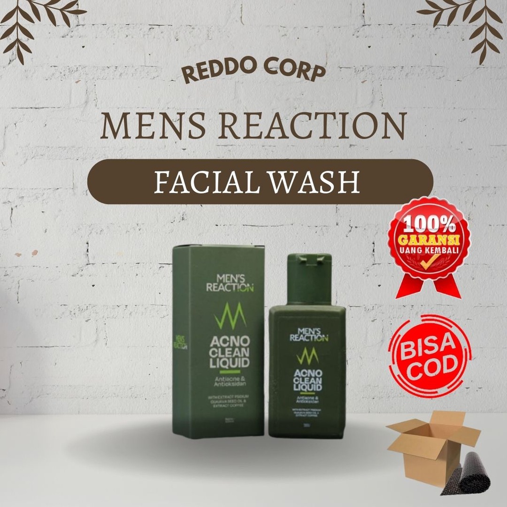 PENGHILANG JERAWAT Sabun Jerawat MENS REACTION Acno Clean Liquid Anti Bakteri Pembersih Pencerah Pem
