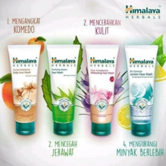 ✦SINAR✦Himalaya Herbals Face Wash 50gr - 100gr - 150gr Moisturizing Aloe Vera | Daily Gentle Exfoliating |  Complex Whitening