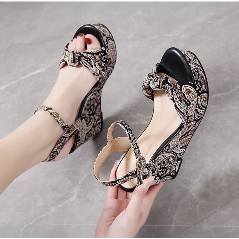 Wedges WA07,WA05 sendal wanita import realpict