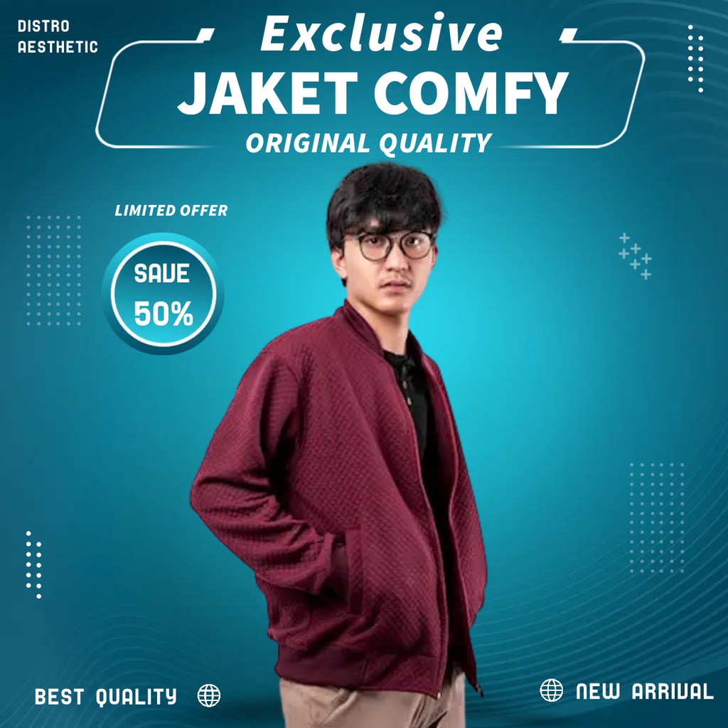 Jaket Kain Basic Bomber Pria Terbaru Casual Fashion Cowok Original Distro Sweater Sweeter Varsity Ja