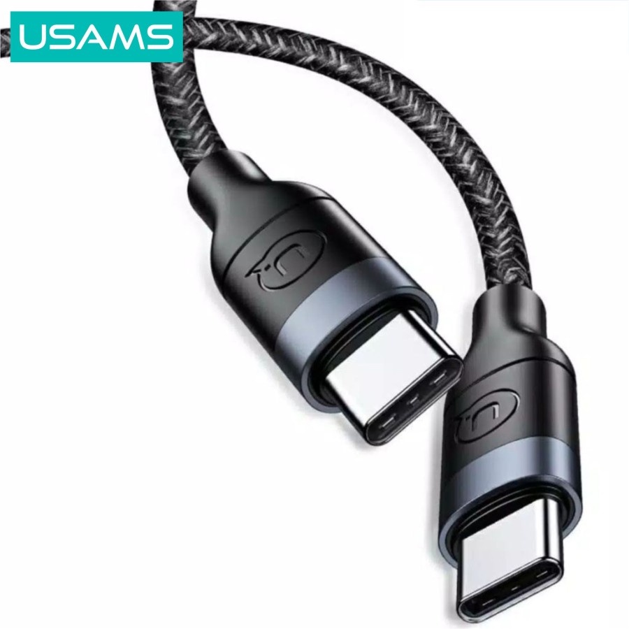 KABEL DATA USB C TO TYPE C USAMS SJ400 100W PD SUPER FAST CHARGING QC