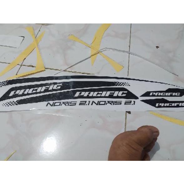 ㊤ DECAL STICKER FRAME SEPEDA LIPAT PACIFIC NORIS ゅ