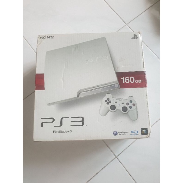 PS3 SLIM CFW 160 GB WARNA PUTIH BEKAS SERI CECH 25xx