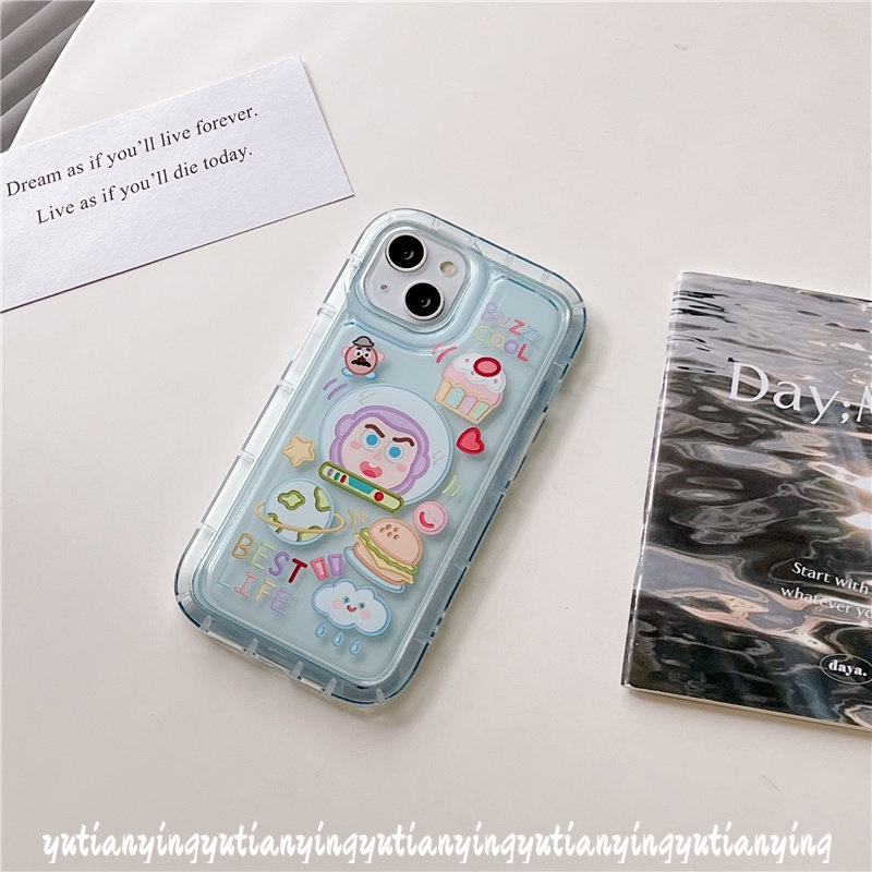 Soft Case TPU Transparan Motif Kartun Toy Story Alien Buzz Lightyear Untuk iPhone 11 7 8 6 6S Plus 14 13 12 Pro MAX XR 7plus X XS MAX