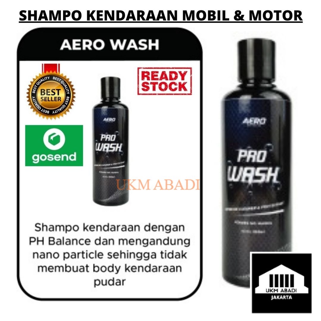 Aero Wash Shampoo Premium Mobil dan Motor Nano Partikel Coating Kilat