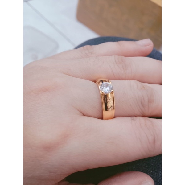 cincin wanita // perhiasan lapis emas//cincin permata//cincin