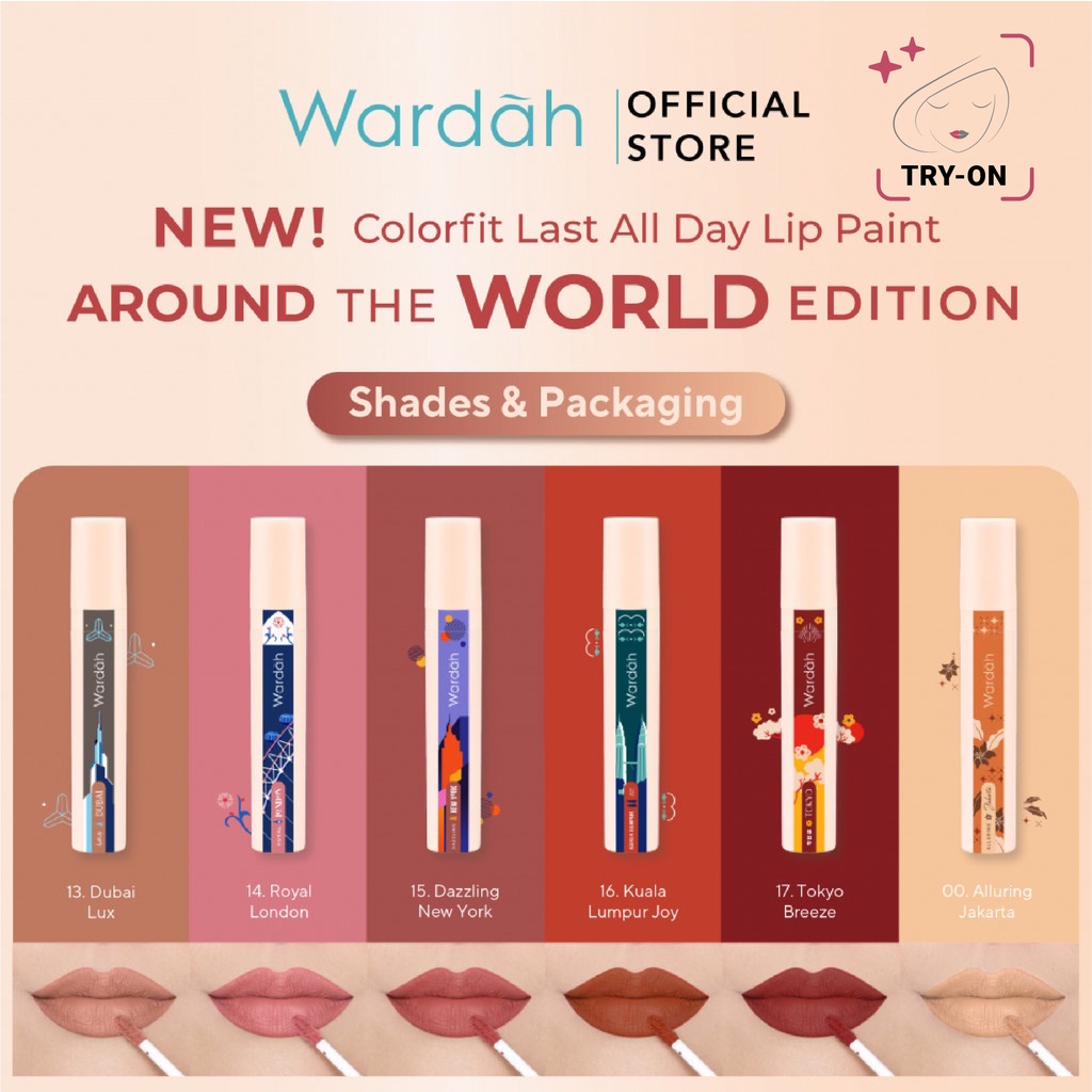 NEW! Wardah Colorfit Lip Paint Around the World - Lip Cream Girlsneed77 Medan Bisa COD Bayar di Tempat