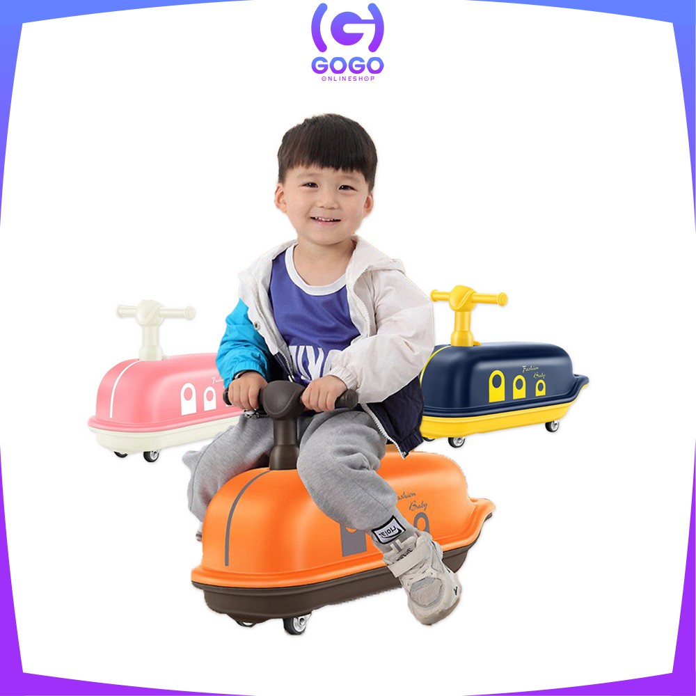 GOGO-M194 Mainan Mobil Mobilan Anak Dorong Kapal Selam Ada LED MUSIK Otoped Skuter Duduk Scooter Anak
