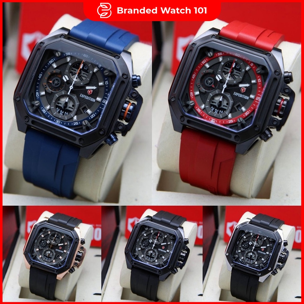 ORIGINAL Jam Tangan Pria Expedition E 6812 / E6812 / 6812 Garansi Resmi 1 Tahun, Rubber
