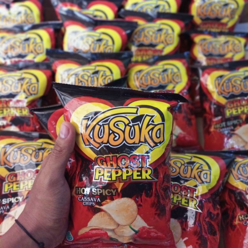 Kusuka Ghost Pepper Keripik Singkong Pedas 50g