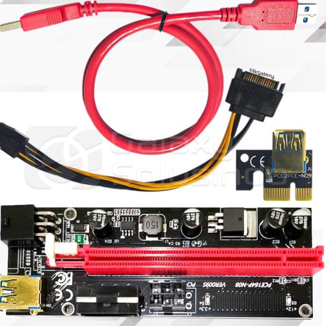 Kabel PCIE 1x to 16x extension riser card - PCI express ver. 009s