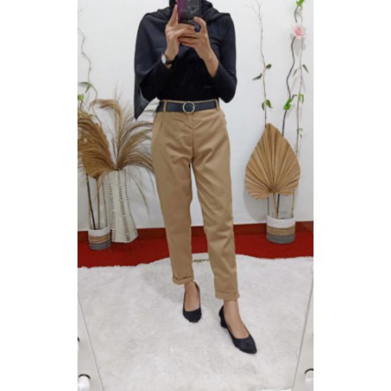 CELANA BAGGY PANTS PREMIUM CELANA KERJA BELAKANG KARET