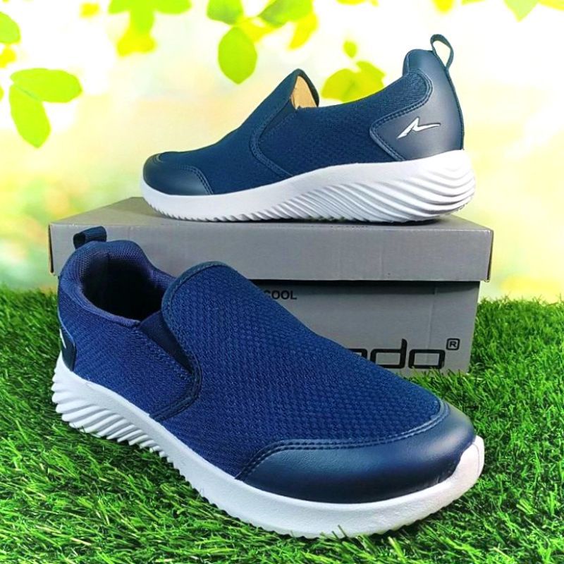 Sepatu Sneakers Ando Original Slip On Selop Pria Wanita