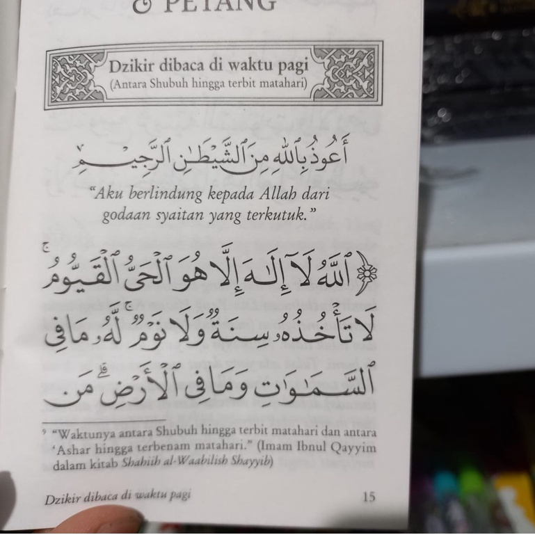 BUKU SAKU DZIKIR PAGI DAN PETANG DAN SESUDAH SHALAT FARDHU PUSTAKA IBNU UMAR