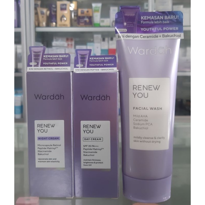 Wardah Renew You Paket Ekonomis - Perawatan Untuk Flek Hitam dan Garis Halus