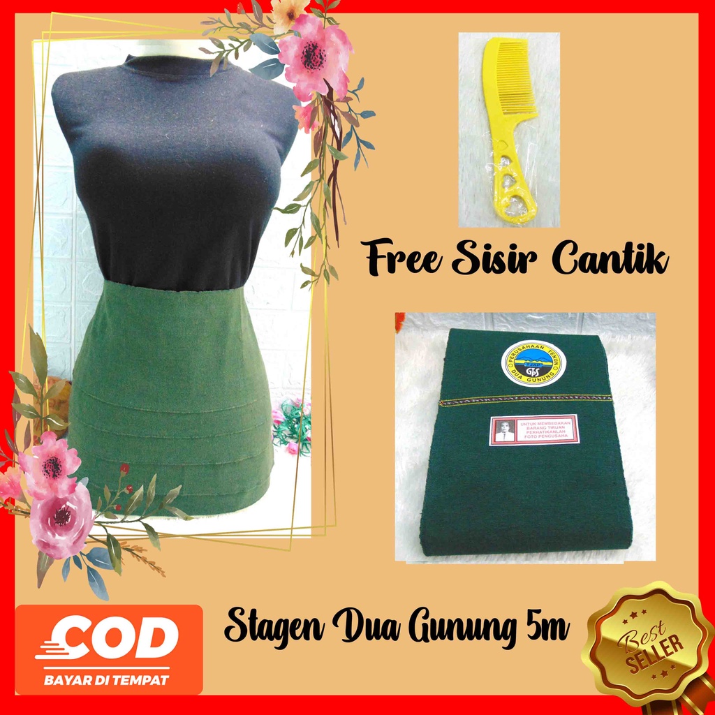 FREE SISIR CANTIK Stagen 5m Cap Dua Gunung Kualitas No.1