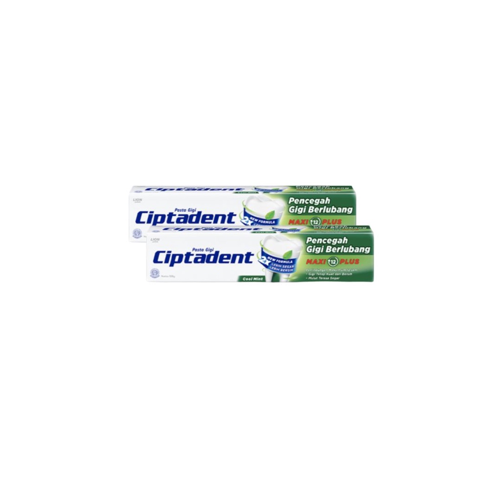 Ciptadent Maxi 12 Plus Cool Mint Pasta Gigi 2 x 190gr