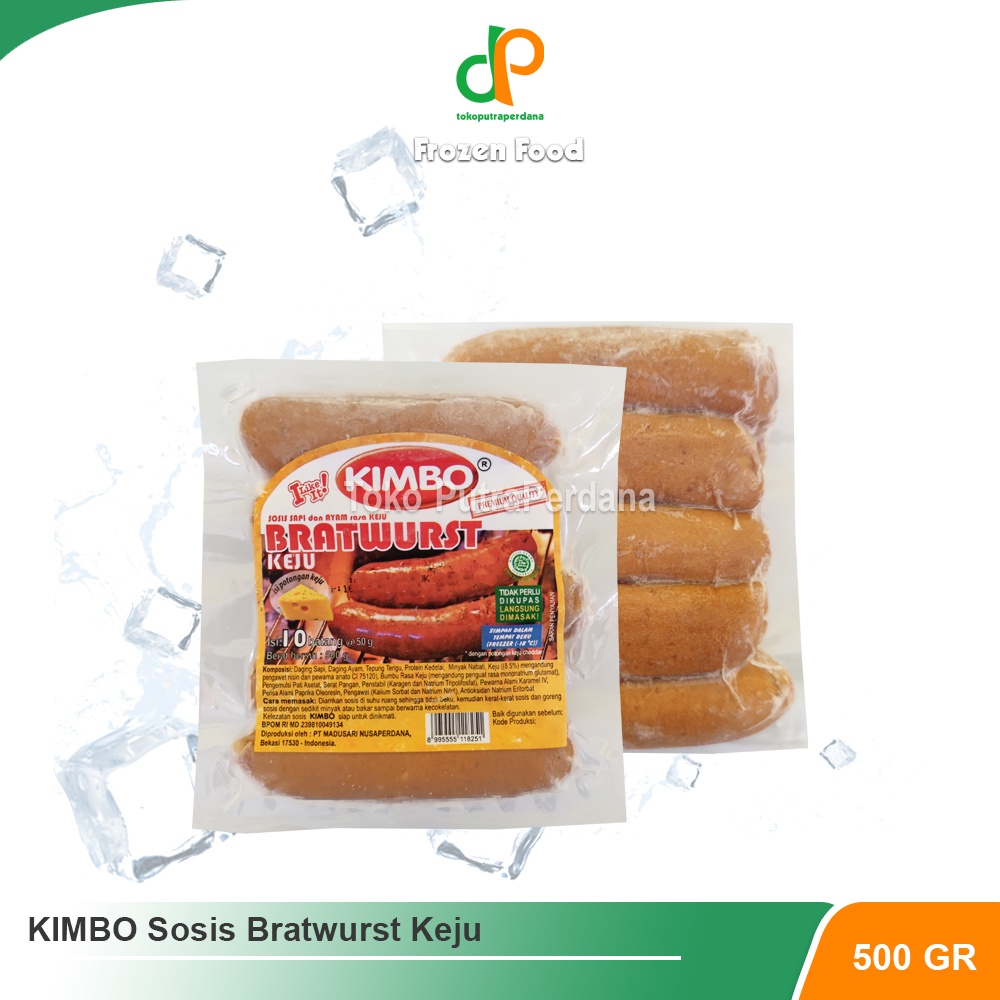 

KIMBO Sosis Bratwurst Keju 500gr (10 Pcs)