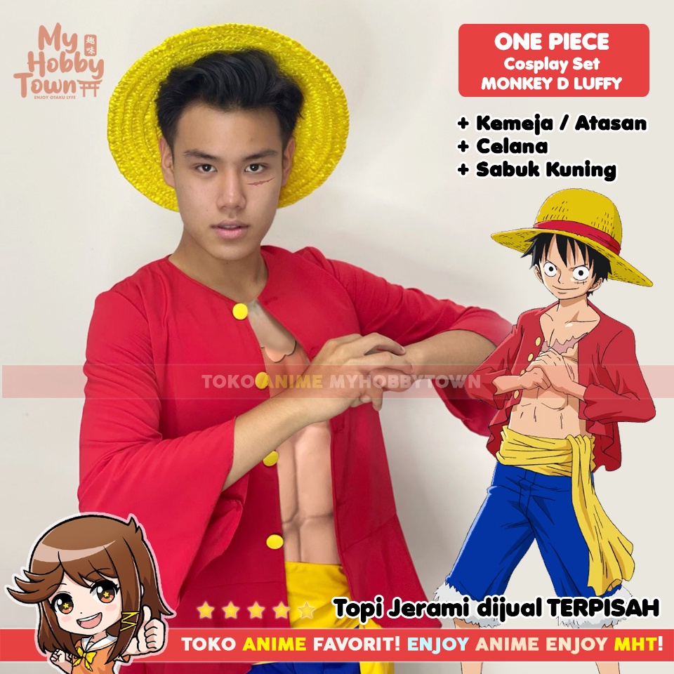 Kostum Cosplay Anime One Piece Monkey D. Luffy Post Time Skip