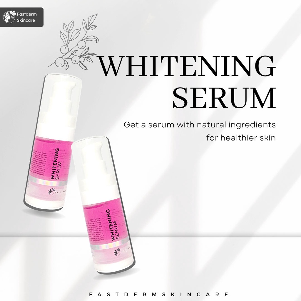 Fast Derm Whitening Serum Glowing Whitening (15 ml) - Serum Mencerahkan Wajah