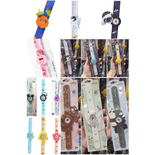 MINISO OFFICIAL Jam tangan anak lucu seri WE BARE BEARS / MARVEL / TOY STORY / MINIONS / DISNEY Kids