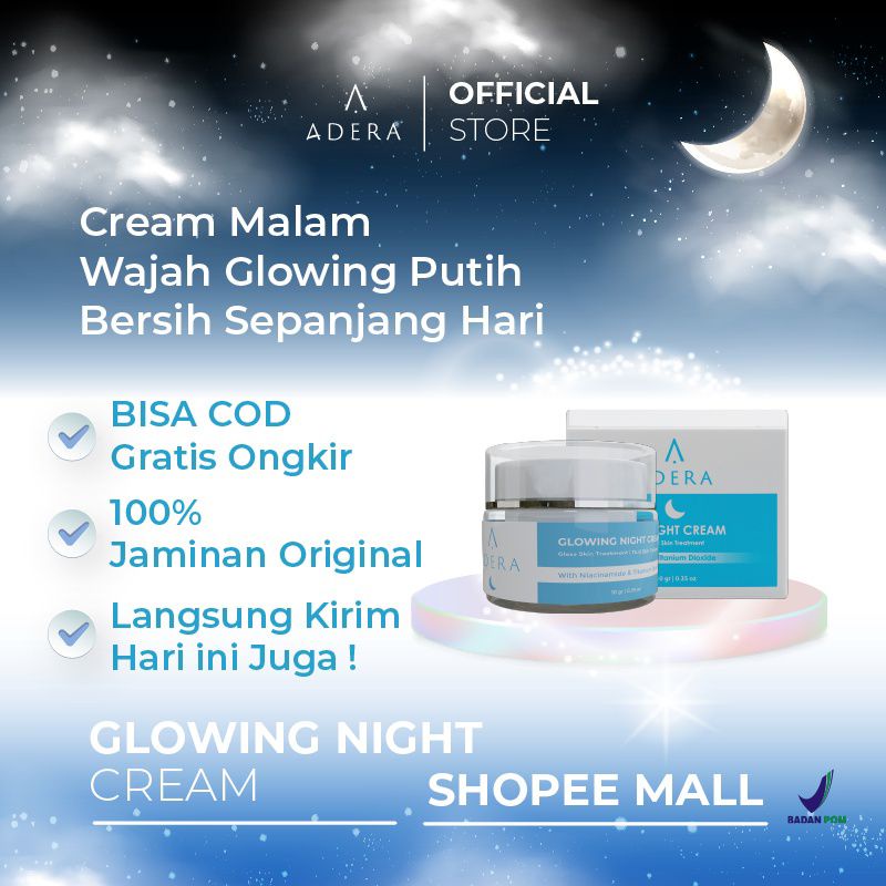 ADERA KRIM SIANG&MALAM PAKET GLOWING ADERA BPOM HALAL ORI