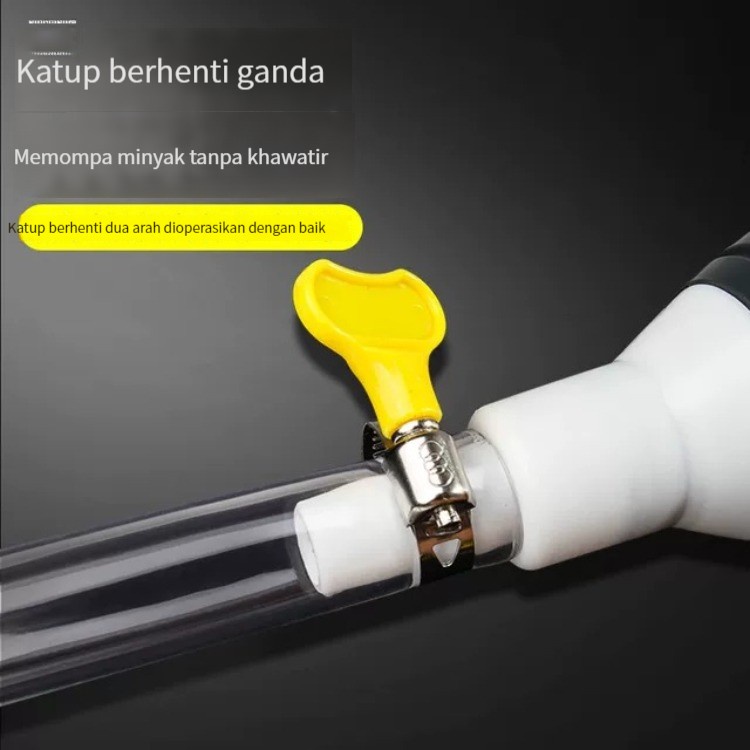 (Stok tersedia, dikirim dari Jakarta) Pompa oli manual pompa air dan artefak hisap oli mobil bensin bensin diesel self-priming pompa pengisian bahan bakar selang pompa air