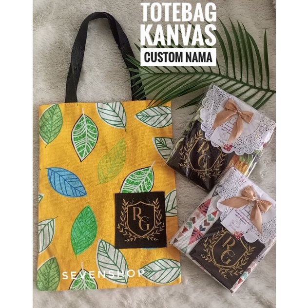 TOTEBAG KANVAS SOUVENIR TAS KANVAS CUSTOM NAMA