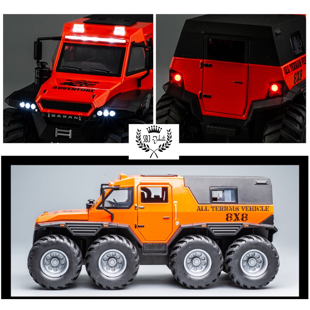 DIECAST MINIAUTO MOBIL SHAMAN AVTOROS 8x8 ATV OFFROAD BEAST SKALA 1:24