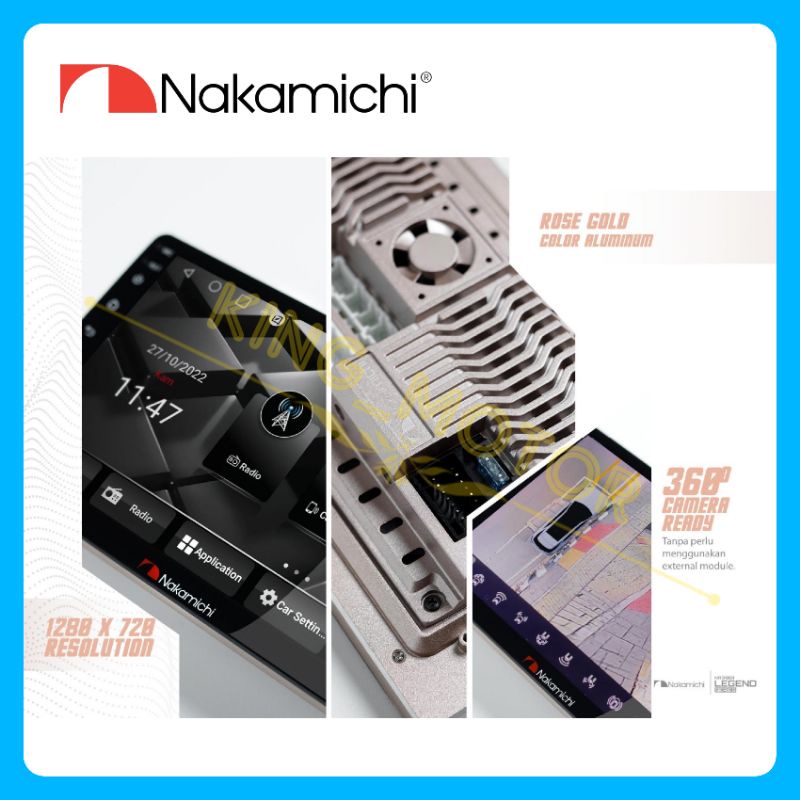 Head Unit Nakamichi NEW LEGEND 9/10 inch NA3102i RAM 2/32, 4/64, 6/128