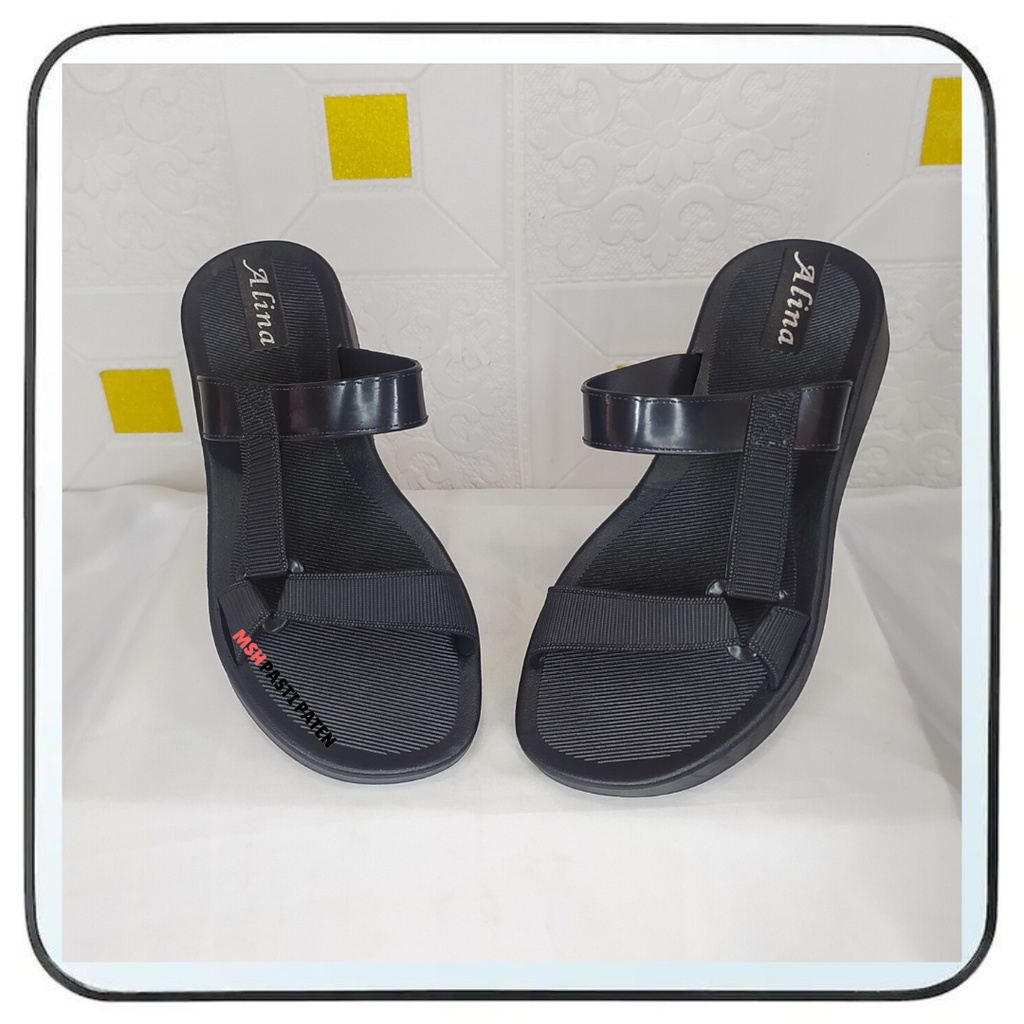 New sandal slide impor wanita dewasa sandal impor wanita sendal cewe merk alina 3688