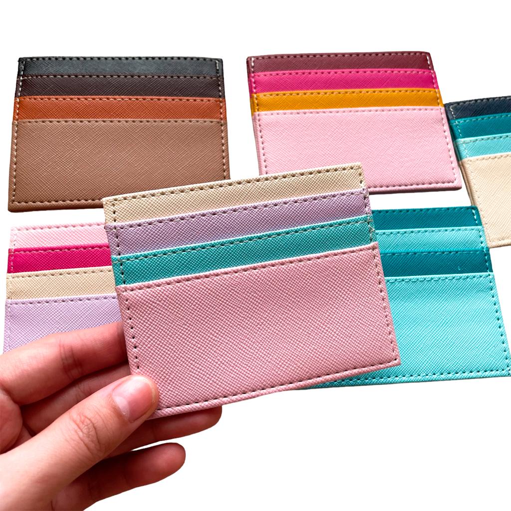 DOMPET KARTU PASTEL OMBRE RAINBOW BENDE 6SLOT DAN UANG KERTAS