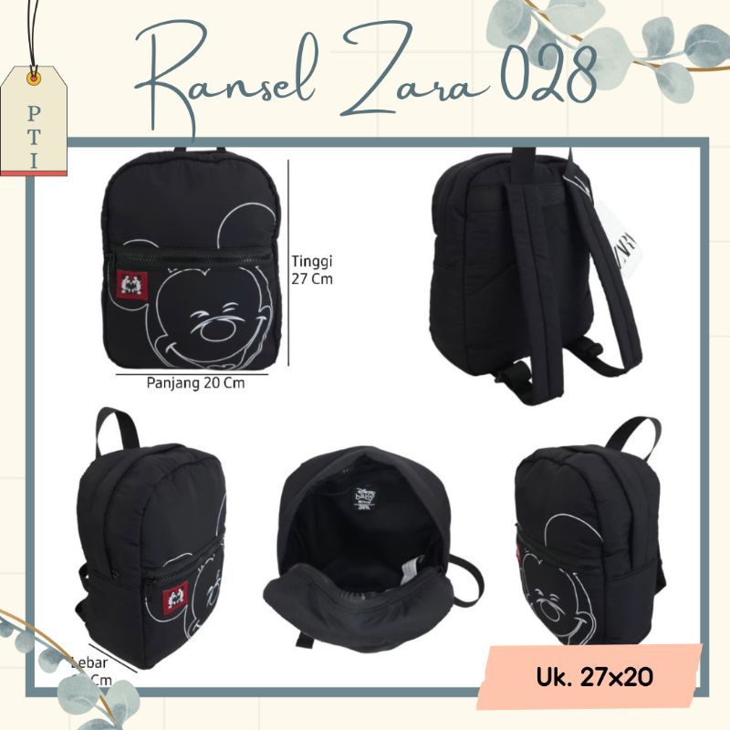 Tas Ransel Zara Anak Cowok Cewek SD, SMP, SMA, Kuliah muat netbook