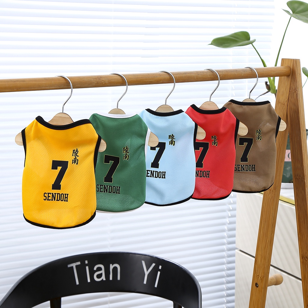 Sweater Kaos Basket Motif Print Digital Kartun Ukuran XS-2XL Untuk Anjing