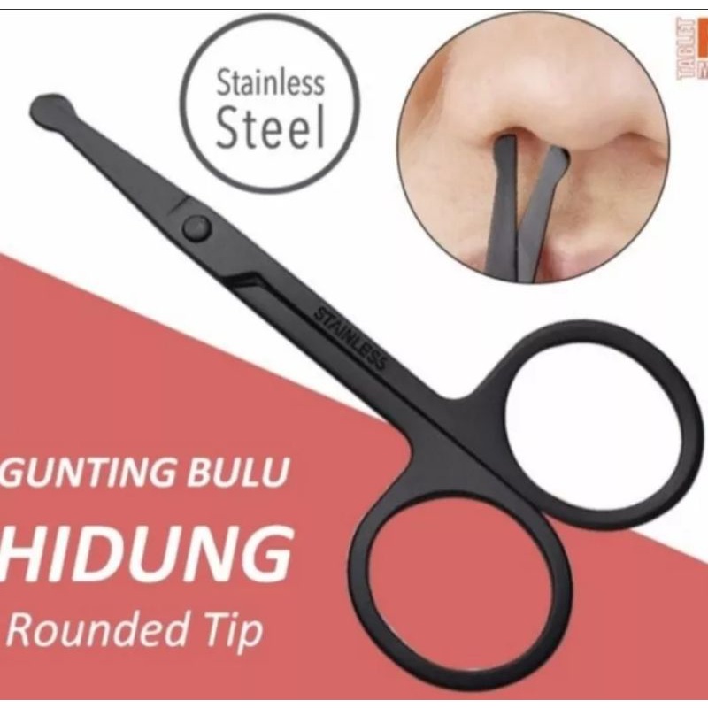 Alat Memotong Bulu Hidung Jenggot Gunting Stainless Still Anti Karat