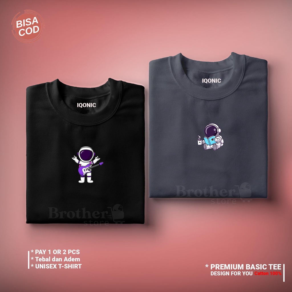 ( PROMO COD ) BROTHER STORE / Kaos Distro Pria / Kaos Distro100% Catoon Combed 24s tebal / Articel GUITAR BOOK