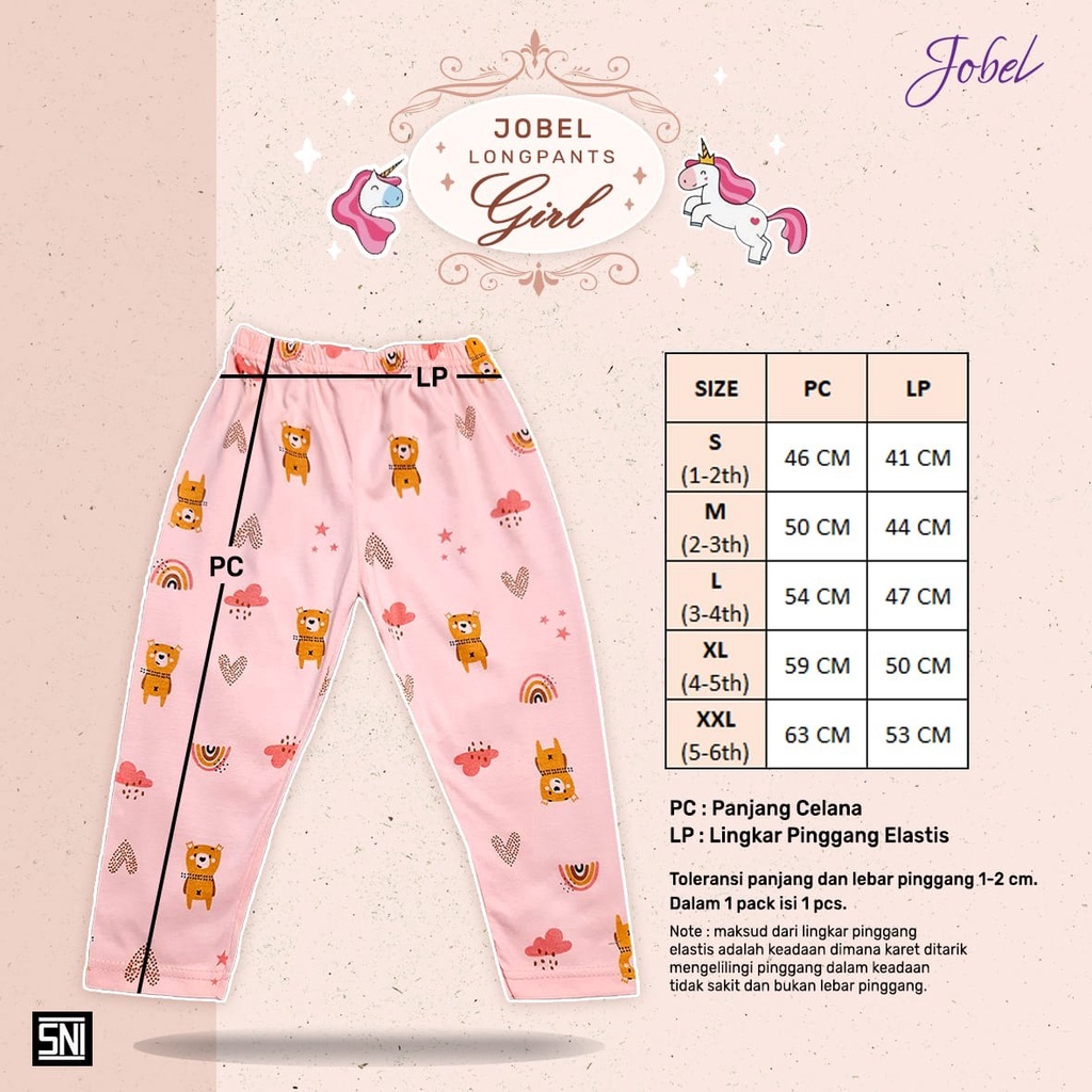Jobel - Long Pants Girl Series | Celana Anak 0-5 tahun
