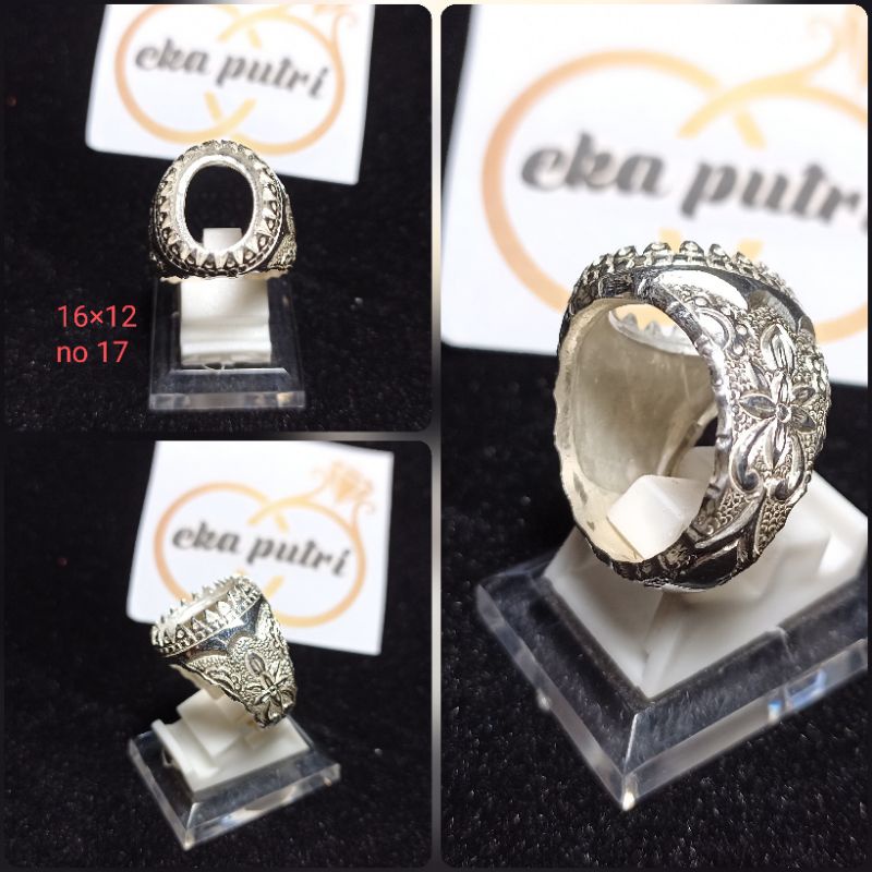 cincin perak, emban perak, ring perak, ikat perak, cincin batu akik, ikat cincin perak bacan cimpago