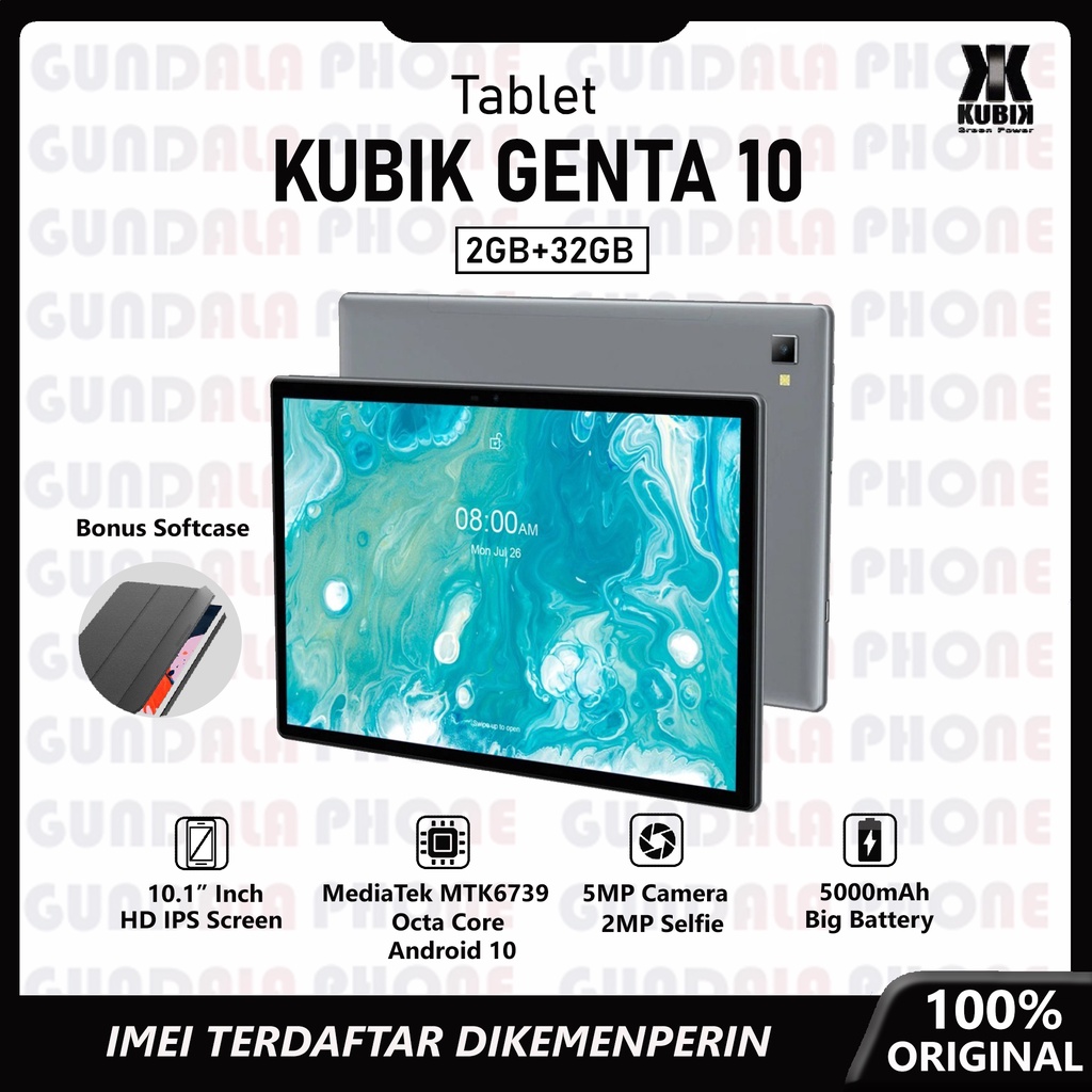 Tablet Kubik Genta 10inch 2/32GB Battery 5000mAh - Garansi resmi