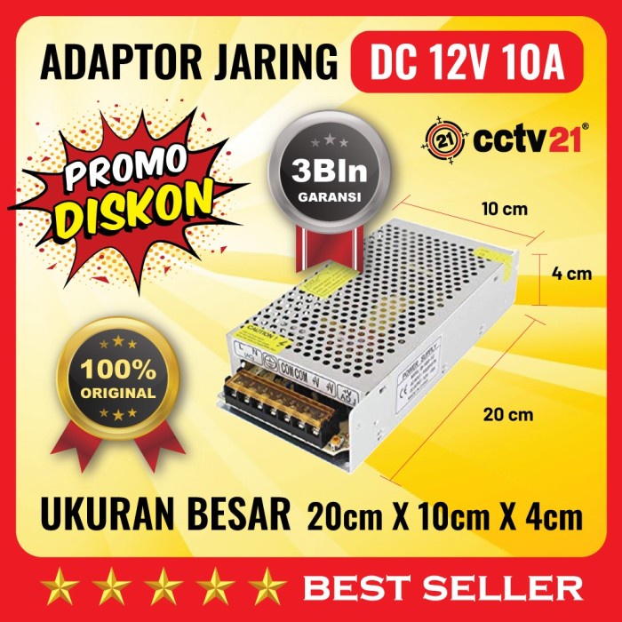 POWER SUPPLY ADAPTOR SWISCHING 12V 10A ORIGINAL